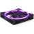 NZXT F140 RGB 140mm black PC fan with purple LED lighting