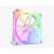 NZXT F140 RGB 140mm white PC fan with addressable RGB lighting, side view