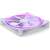 NZXT F140 RGB White PC Fan with Purple Lighting