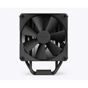 NZXT T120 CPU cooler, black, front view - PC Fan