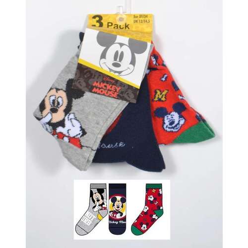3 чифта чорапи Disney Mickey Mouse за деца, размери 31-34