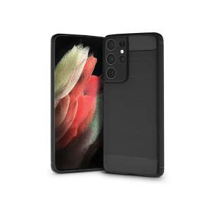 Samsung G998F Galaxy S21 Ultra Silikon-Rückseite – Carbon – Schwarz 78514211 - Handyhüllen