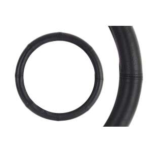 AMiO XL 42-44cm fekete bőr kormányhuzat - AMiO