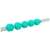 Turquoise blue massage roller with 5 spiky balls, for back, neck, and muscle pain relief
