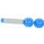 Blue massage roller with 2 spiky balls, for back, neck, and muscle pain relief