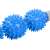 Close-up of the blue spiky balls on a massage roller