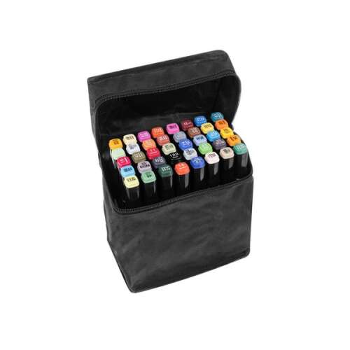 Set of 40 double-sided markers in a black case, perfect for highlighting and drawing
