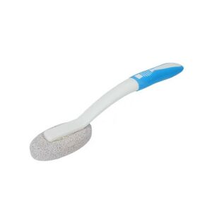Pumice stone cleaning brush with handle, for removing rust, hard water stains, and calcium from bathroom surfaces - Cleaning brush