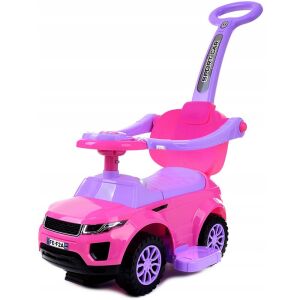 Rózsaszín Range Rover Bébitaxi tolókarral, elülső ferde nézet - R-Sport