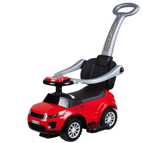 Piros Range Rover stílusú bébitaxi tolókarral