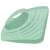 Green plastic sink organizer with suction cup, for sponges, brushes, and dish soap