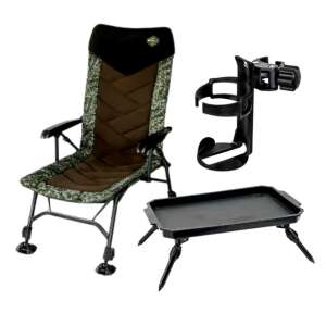 Delphin Guardian C2G horgászszék pohártartóval és asztallal - Kényelmi eszköz