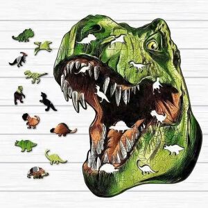 Dinó Fa Puzzle, 12-piece wooden dinosaur puzzle for kids - Puzzle