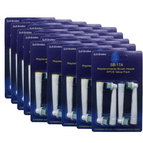 40 db Utángyártott fogkefe fej Oral B elektromos fogkeféhez,10 darab 4 db-os csomag