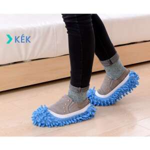 Blue microfiber mop slippers for cleaning floors - Felmosó