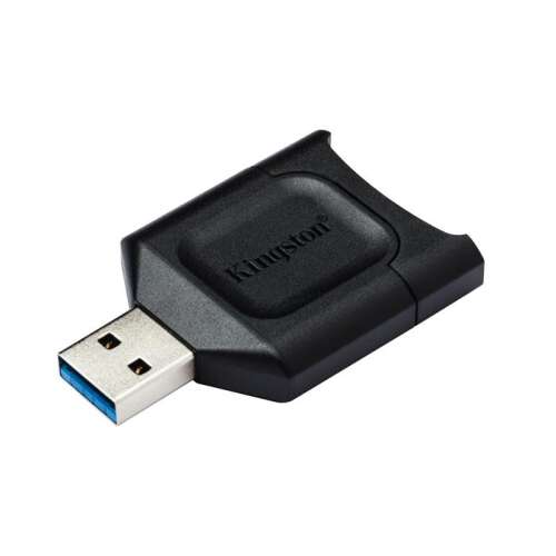 Kingston MobileLite Plus SD kártyaolvasó, USB 3.2 Gen 1, fekete, ferde nézet