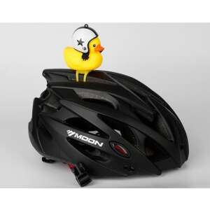 Yellow rubber duck bike light and horn on a black bicycle helmet - Bicycle Light