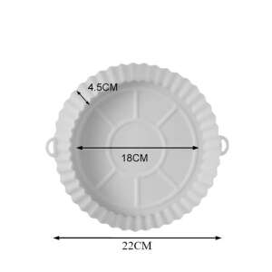 Silicone baking mold for air fryer, 18cm diameter, 22cm top diameter, 4.5cm height, grey - Cookware & bakeware