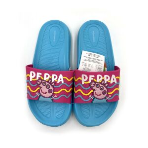 Peppa malac 3D gyerek papucs, kék gyerek strandpapucs Peppa malac mintával - E plus M