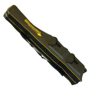 Carp Hunter 2 rekeszes 100cm botzsák, zöld sárga díszítéssel - Horgásztáska & botzsák