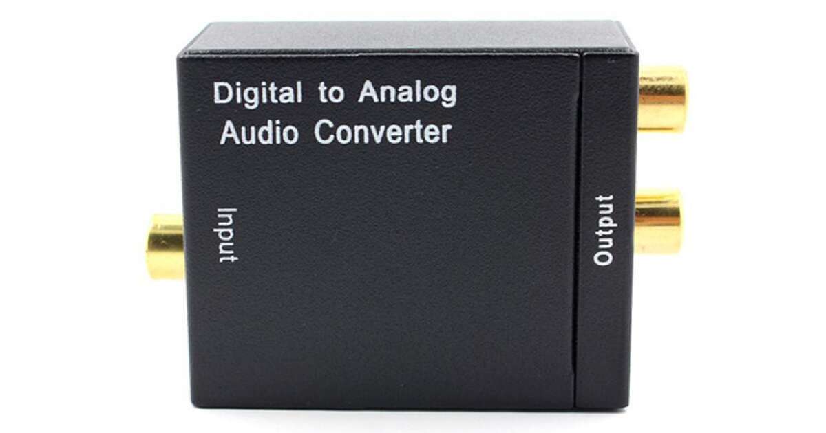 Digitalis rca/toslink - 2x rca+3.5mm jack, analog audio átalakitó ...