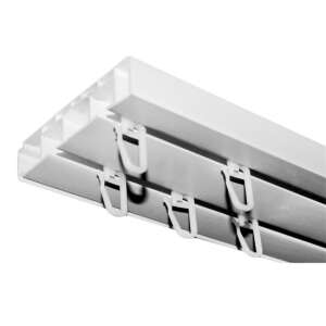 Fehér 2 soros mennyezeti sín 150 cm (tartozékokkal) - Karnis