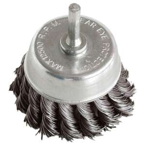 Raider 170109 75mm wire brush, twisted wire, with shank - Wire Brush Tool