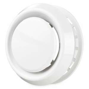 Légszelep tányéros állítható d=100mm műanyag fehér A 100 VR ABS 61245774 