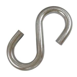 S-horog, horganyzott, 5 mm, 43 mm hosszú, akasztáshoz, rendezéshez és rögzítéshez, többféle felhasználásra - JKH