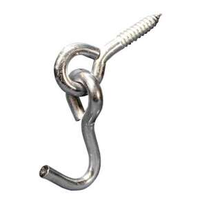 Csavarozható kampó 9,5mm átmérővel és 100kg teherbírású, 90x38mm méretű - Kampó