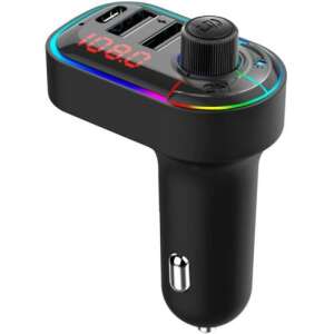 C12 Bluetooth FM adó 3 USB porttal és 7 színű LED kijelzővel - Transzmitter