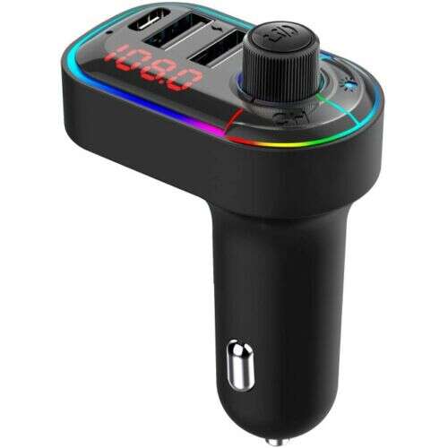 C12 FM Transmitter with 7-Color LED Light