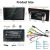 10 inch Android car stereo back panel with connections for power, audio, video, and backup camera