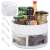 Rotating kitchen cabinet organizer with 4 compartments, perfect for storing spices, coffee beans, tea, and other kitchen essentials