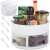 Rotating kitchen cabinet organizer with 4 compartments, perfect for storing spices, coffee beans, tea, and other kitchen essentials