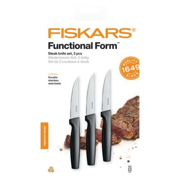 FISKARS Functional Form steak késkészlet, 3 részes