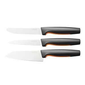 Fiskars Functional Form Kedvenc készlet, 3 részes konyhai késkészlet, tartalmaz hámozókést, paradicsomszeletelő kést és kis szakácskést - Fiskars