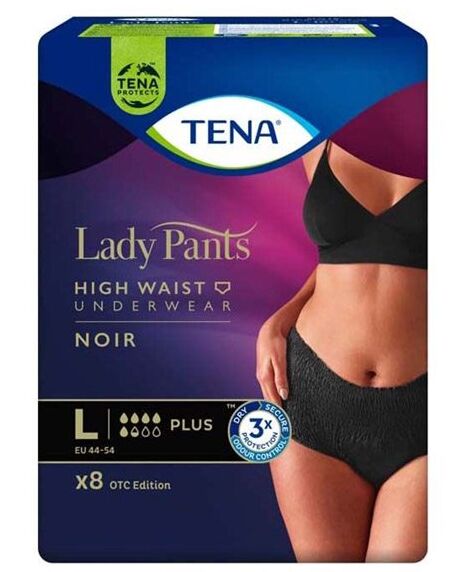 Tena Lady Pants Plus Noir Inkontinencia-fehérnemű magasított deré...