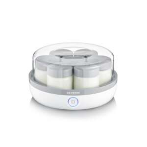 Severin JG 3518 joghurtkészítő, fehér és szürke színben, 7 üvegedénnyel - Joghurtkészítő gép