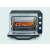Severin TO2073 Mini Oven, black, open door, cake inside