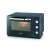 Severin TO2073 Mini Oven, black, front view, chicken inside