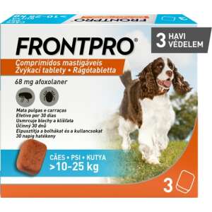 Frontpro bolha és kullancs elleni rágótabletta kutyáknak (3 db tabletta [egész doboz]; 10 - 25 kg l 3 x 68 mg) 94542063 Bolha- és kullancsriasztó