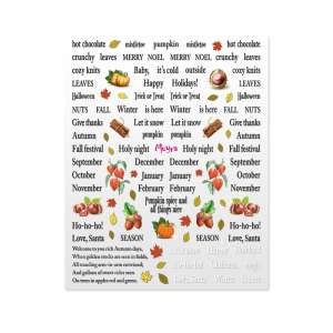 Moyra öntapadó körömmatricák őszi és téli mintákkal - Körömmatrica