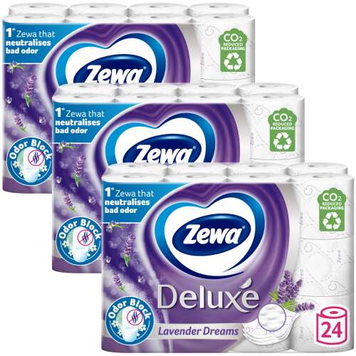Zewa Deluxe Lavender Dreams 3 Ply Toaletný papier 72 roliek