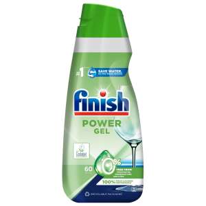 Finish Power Gel За Измиване на Съдове, 0% Фосфат, 60 Миене, Сертификат Ecolabel, 100% Рециклируема Опаковка - Миене на съдове