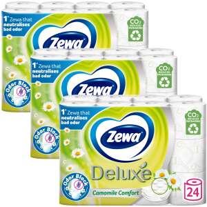 Zewa Deluxe Kamille Comfort 3lagiges Toilettenpapier 72 Rollen 63561862 Toilettenpapier