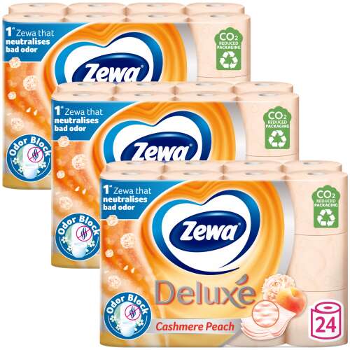 Zewa Deluxe Kaschmir Pfirsich 3 Lagen Toilettenpapier 72 Rollen