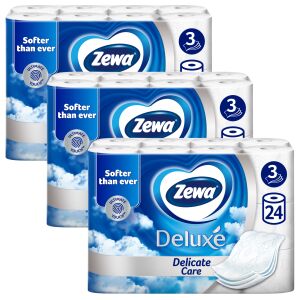 Zewa Deluxe Delicate Care 3-lagiges Toilettenpapier 3x24 Rollen