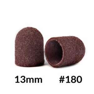 AlleMed Pedikűr csiszolósapka 13mm #180, barna, közeli kép - Pedikűr csiszolófej