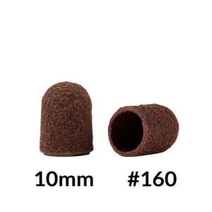 AlleMed Pedikűr csiszolósapka, barna, 10mm, #160 - Pedikűr csiszolófej